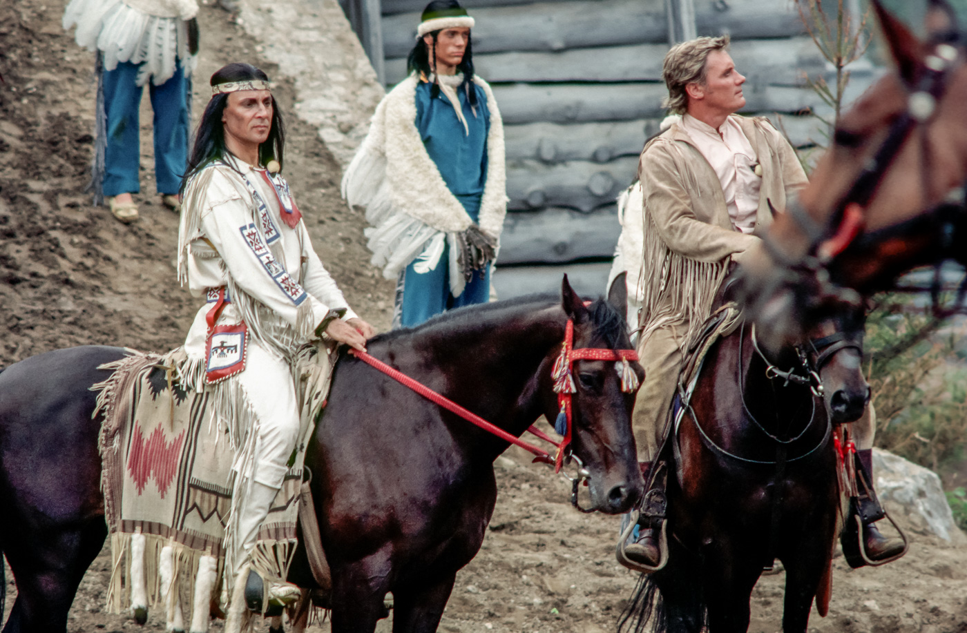 Klaus-Hagen Latwesen als Winnetou und Jürgen Lederer als Old Shatterhand