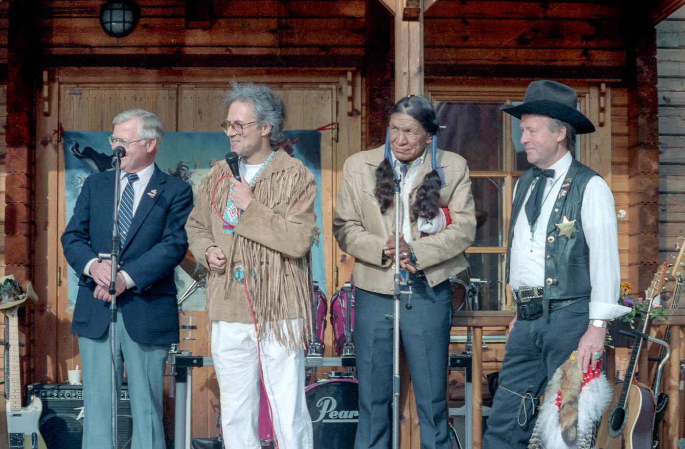 v.r.: Ernst Reher, Saginaw Grant, Jörg Nehter