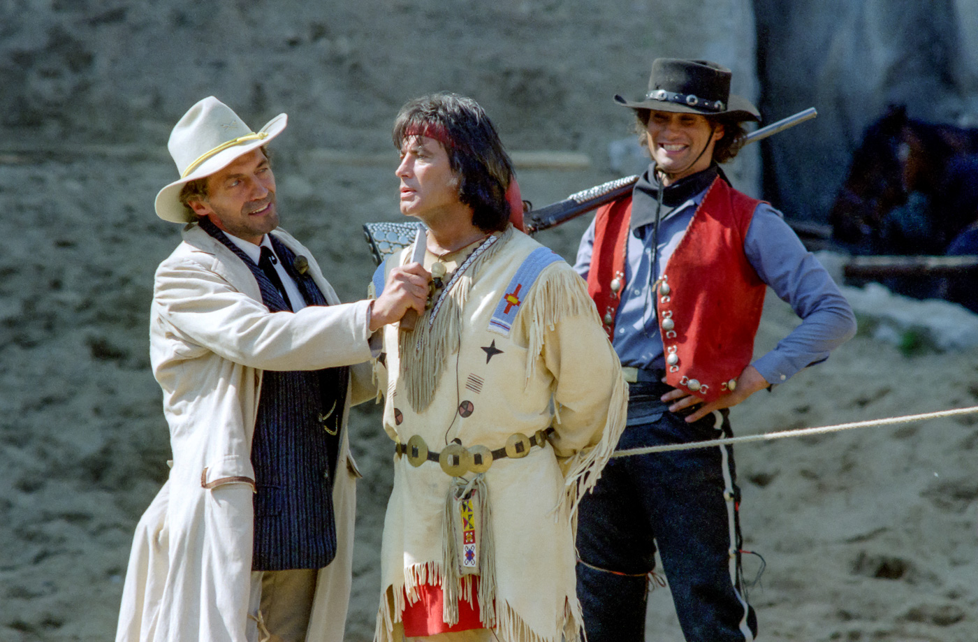 v.l.: Manfred Reddemann, Pierre Brice, Wolfgang Raach