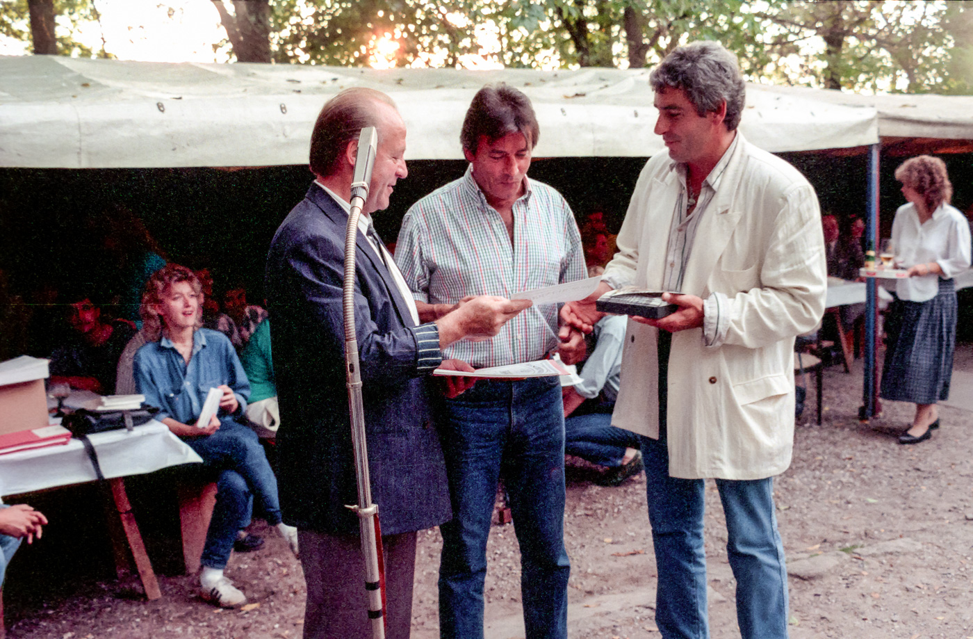 v.l.: Ernst Reher, Pierre Brice, Peter Hick