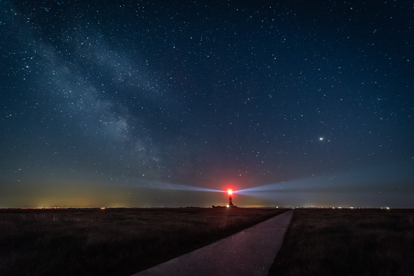 Westerhever Leuchtturm mit der Milchstraße